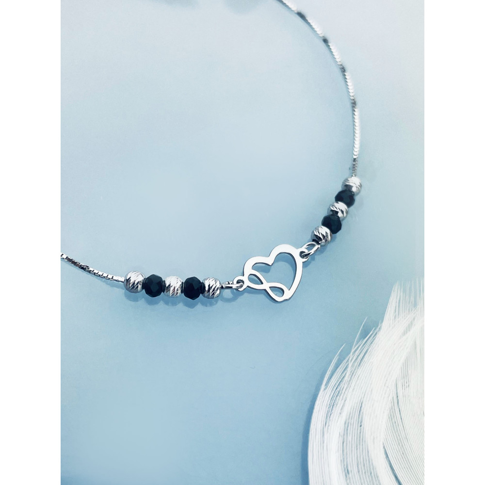 copy of Złota bransoletka celebrytka serce nieskończoność