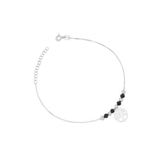 Baum Armband 925 Silber mit Spinell Damen