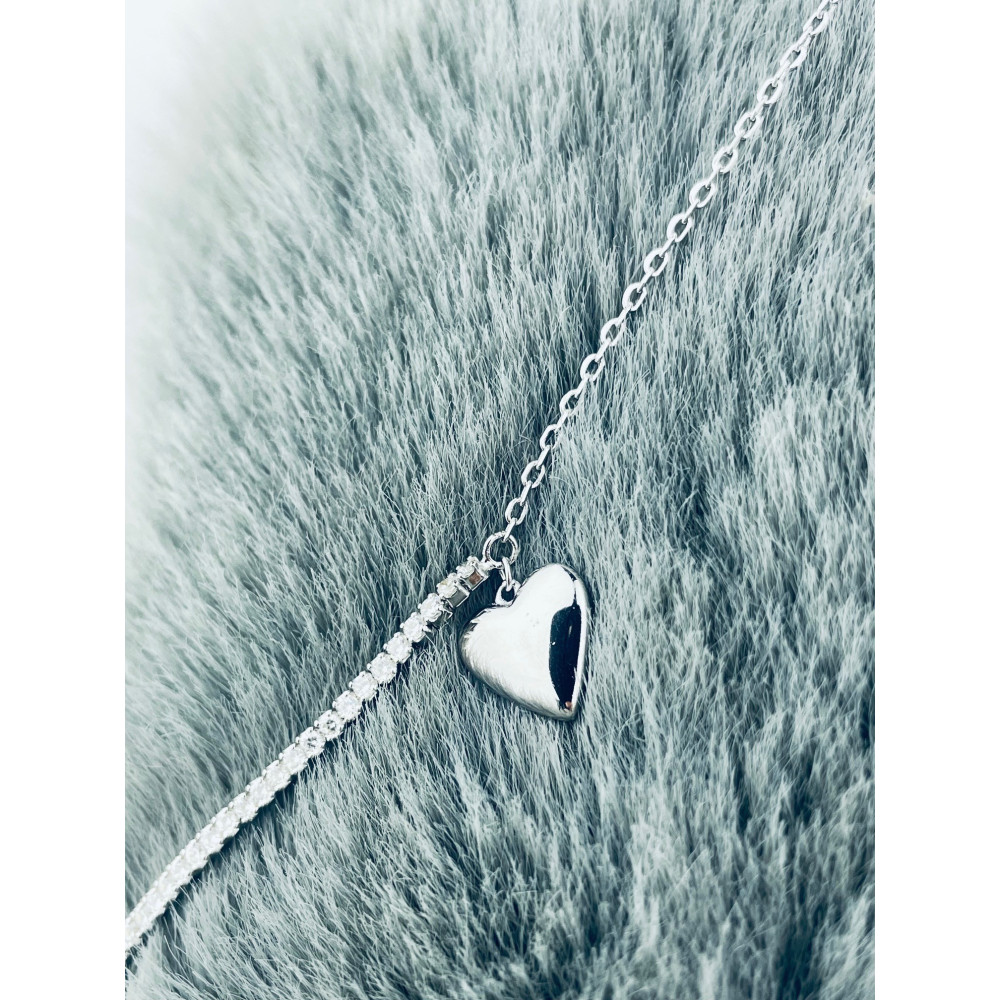 Herz Armband 925 Silber mit Zirkonia Damen