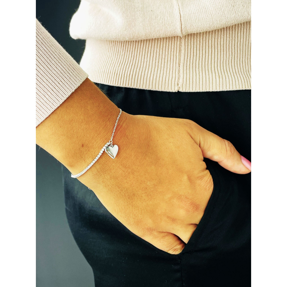 copy of Złota bransoletka celebrytka serce nieskończoność