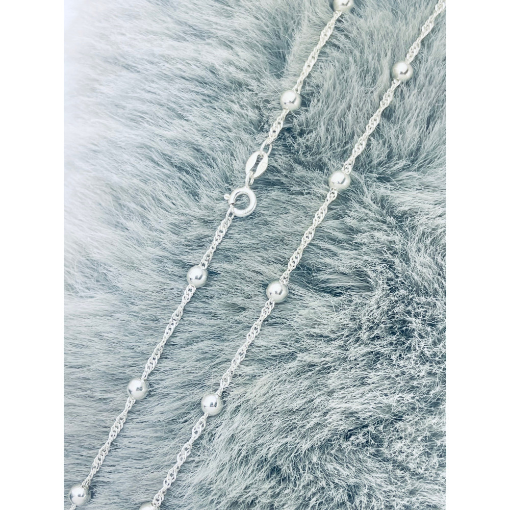 Ball 925 Silber Halskette Singapura Magic Halsband