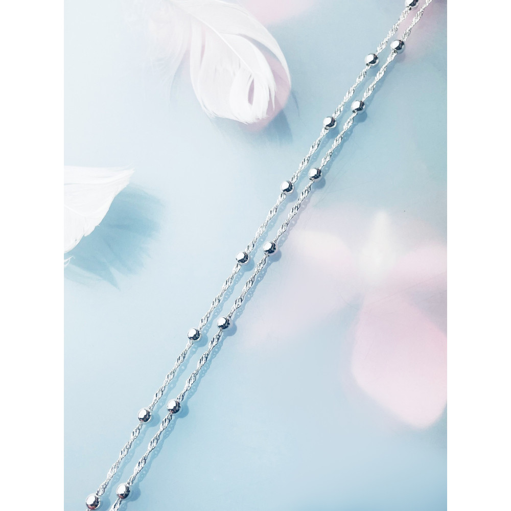 Ball 925 Silber Halskette Singapura Magic Halsband