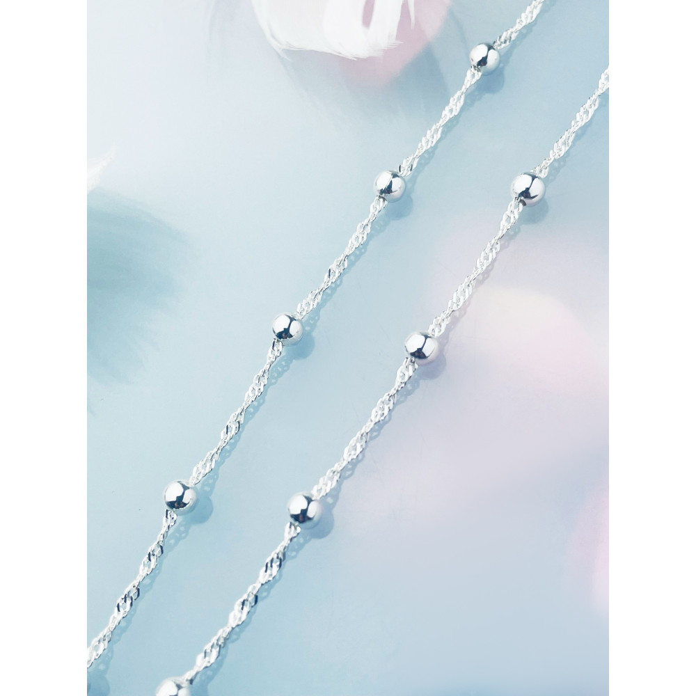 Ball 925 Silber Halskette Singapura Magic Halsband