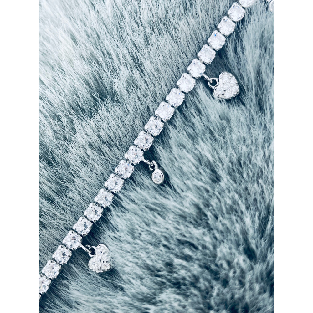 Złota bransoletka celebrytka serce nieskończoność