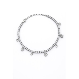 Herz Armband 925 Silber mit Zirkonia Damen
