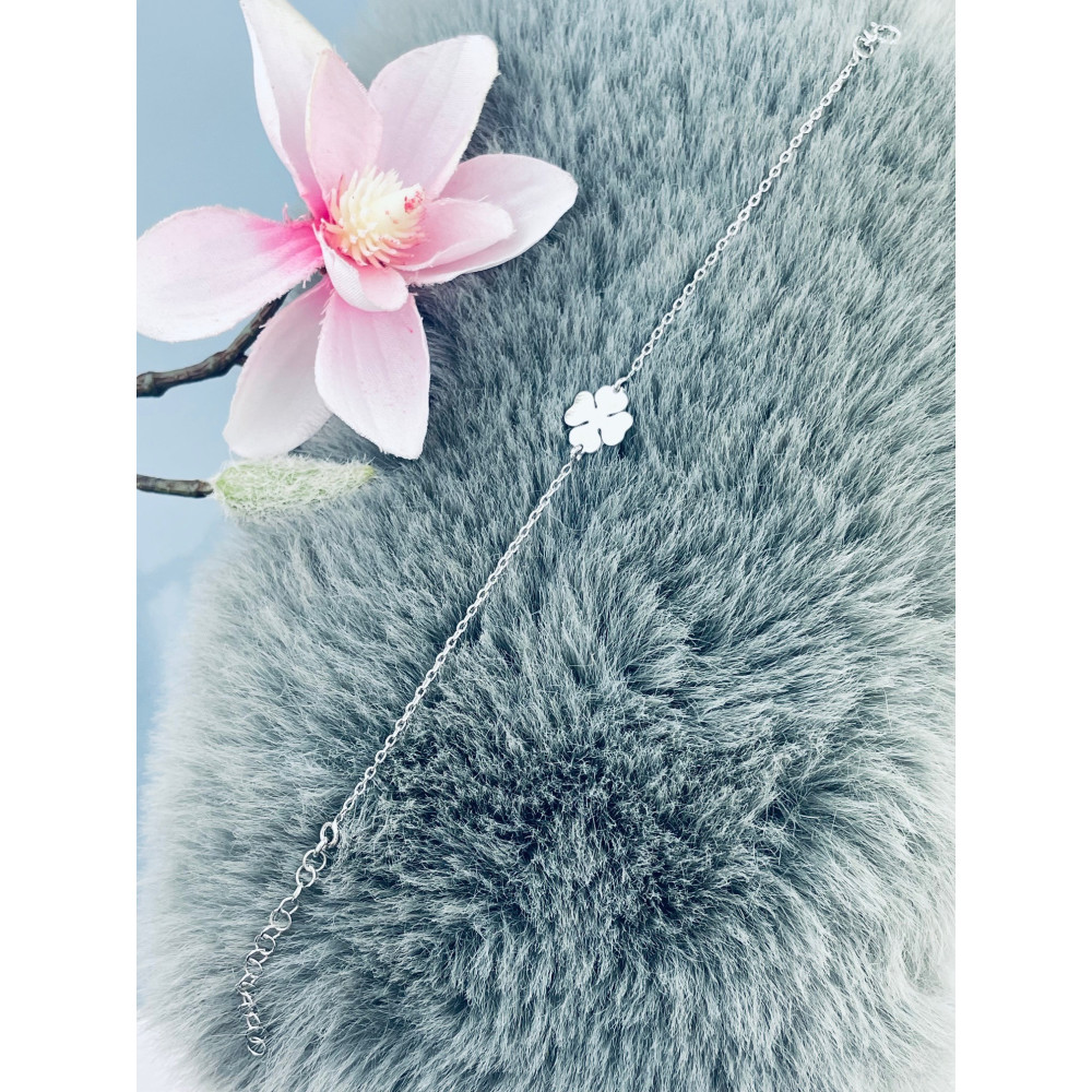 Kleeblatt Armband 925 Silber Damen Kinder