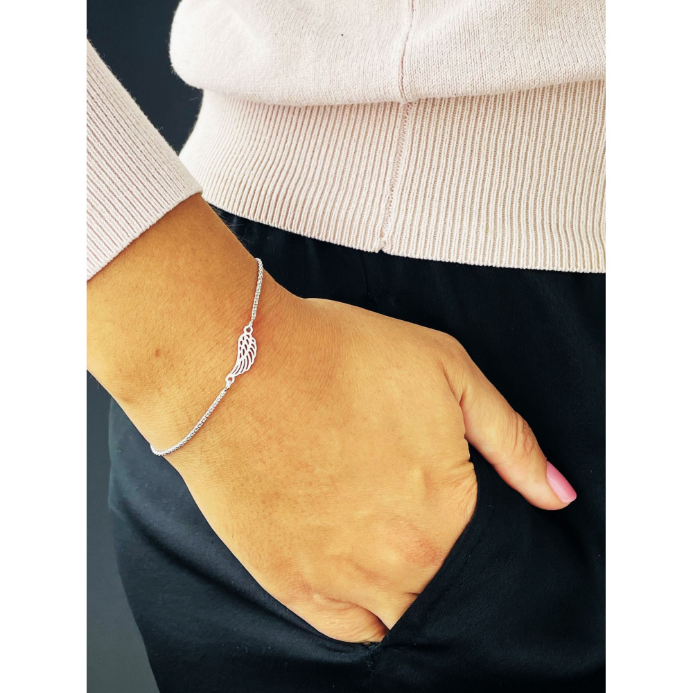 Flügel Armband 925 Silber Damen Kinder