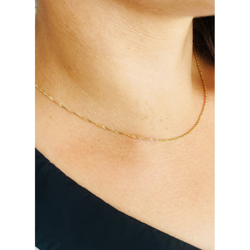 Goldkette Halskette Gelbgold Collier Singapur Magic