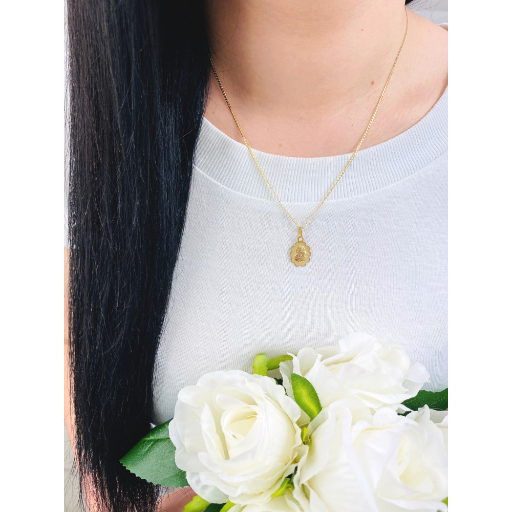 Złoty Medalik Zawieszka Matka Boska Częstochowska