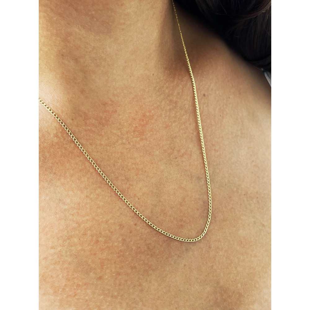 Goldkette Panzerkette Halskette Collier Cuban 585 Gelbgold