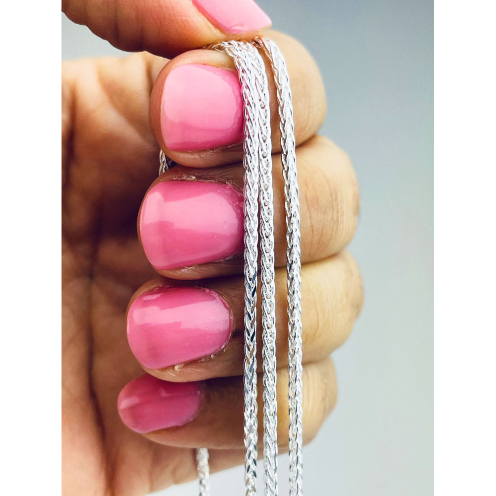 925 Silber Halskette Collier Spiga Weizen