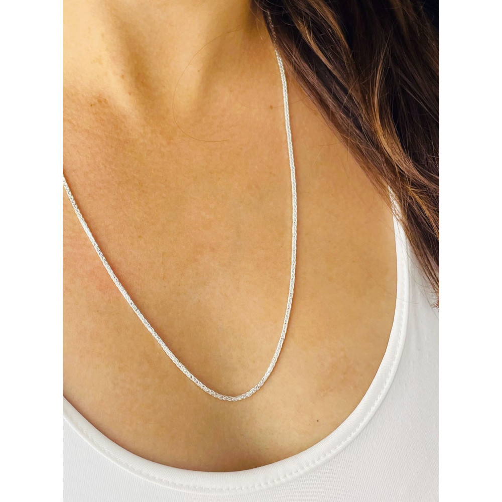 925 Silber Halskette Collier Spiga Weizen