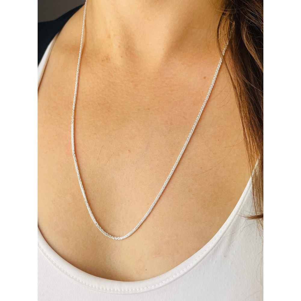 925 Silber Halskette Collier Spiga Weizen