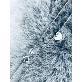 Srebrny naszyjnik kostka koniczynka serce kółko