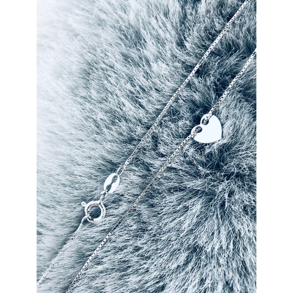 Kleeblatt Herz 925 Silber Halskette Halsband Damen