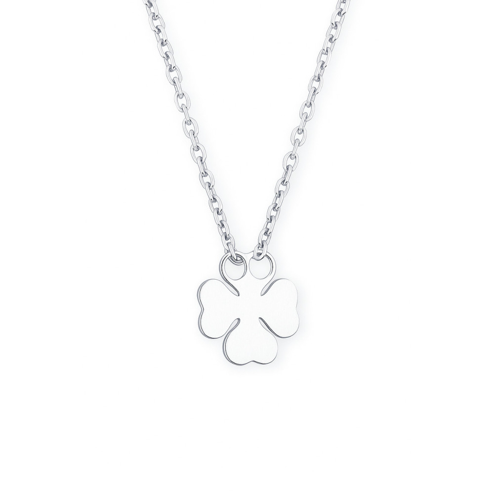 Kleeblatt 925 Silber Halskette Halsband Damen