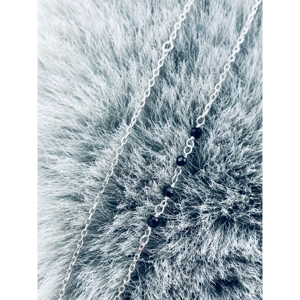 Infinity 925 Silber Halskette mit Spinel Halsband Damen