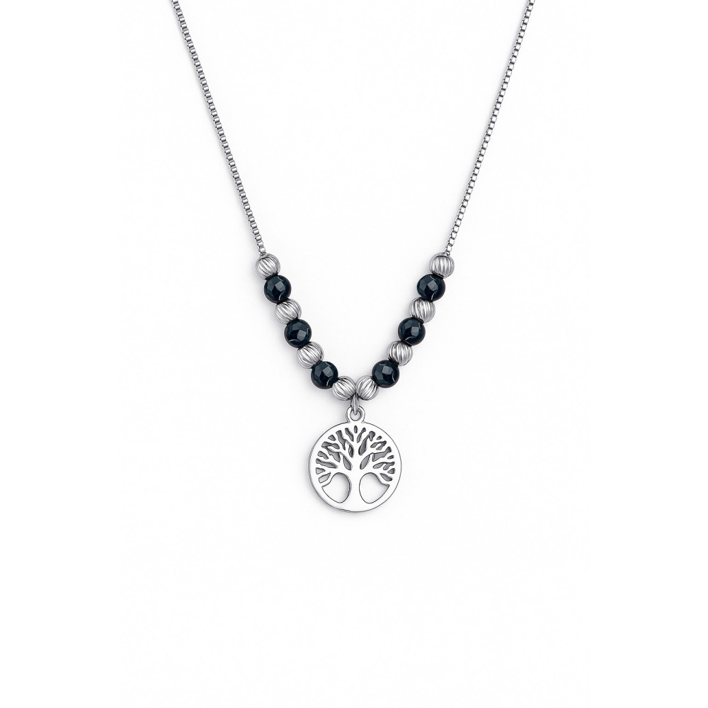 Baum 925 Silber Halskette mit Spinel Halsband Damen