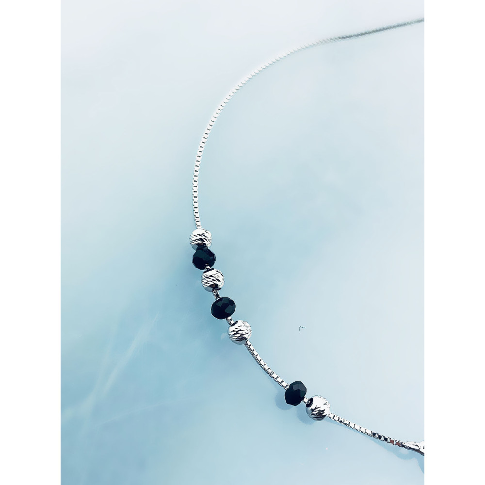 Infinity Herz 925 Silber Halskette mit Spinel Halsband Damen