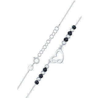 Infinity Herz 925 Silber Halskette mit Spinel Halsband Damen