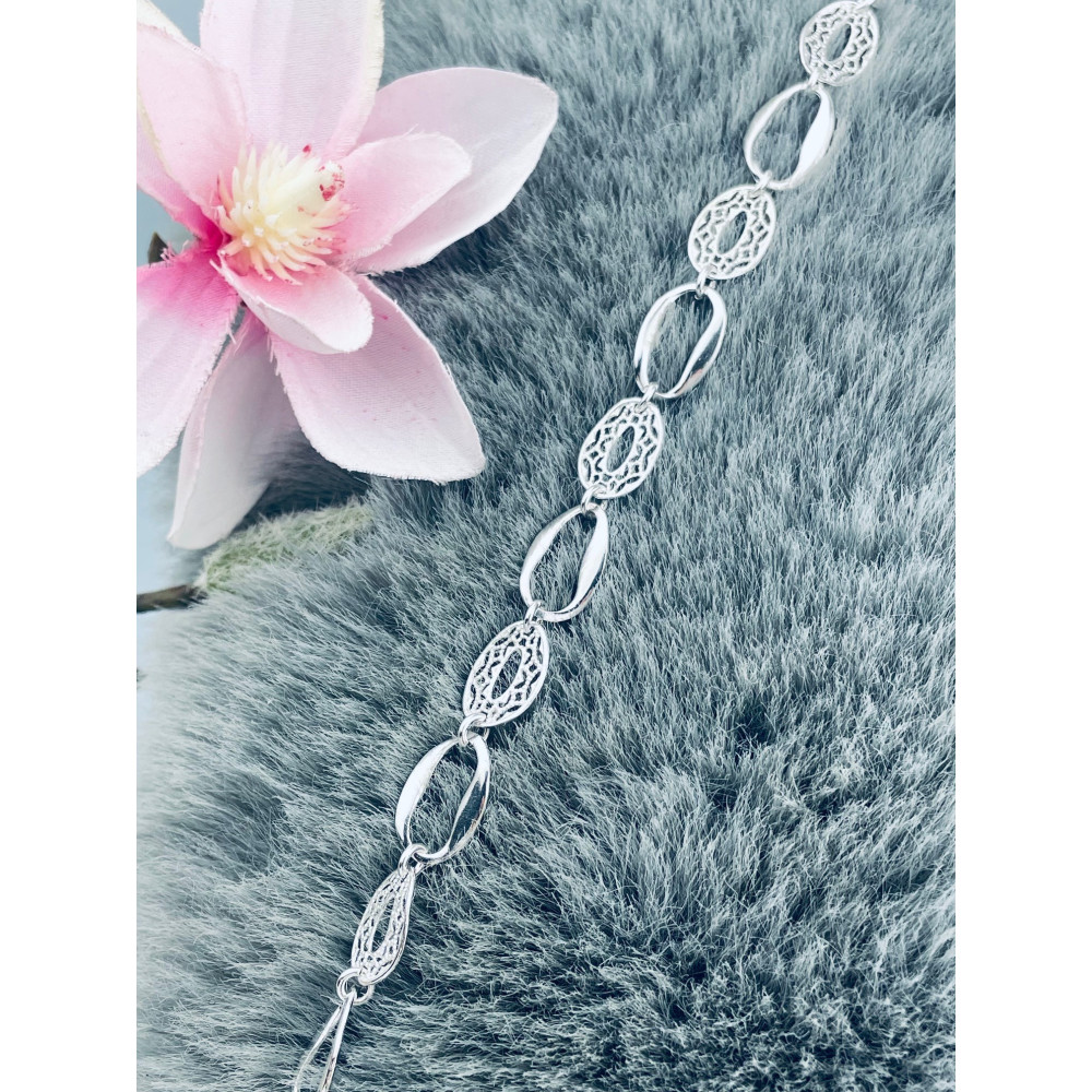 Złota bransoletka celebrytka serce nieskończoność