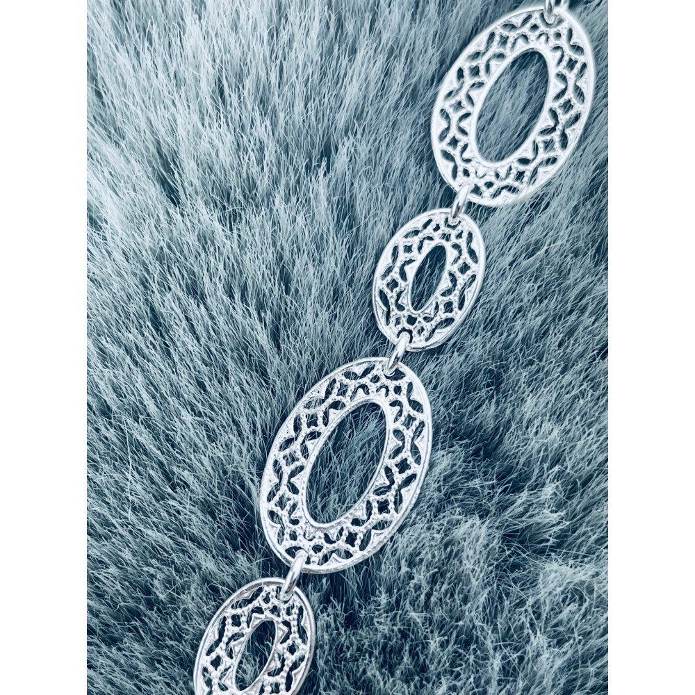 Srebrna bransoletka ażurowa regulowana