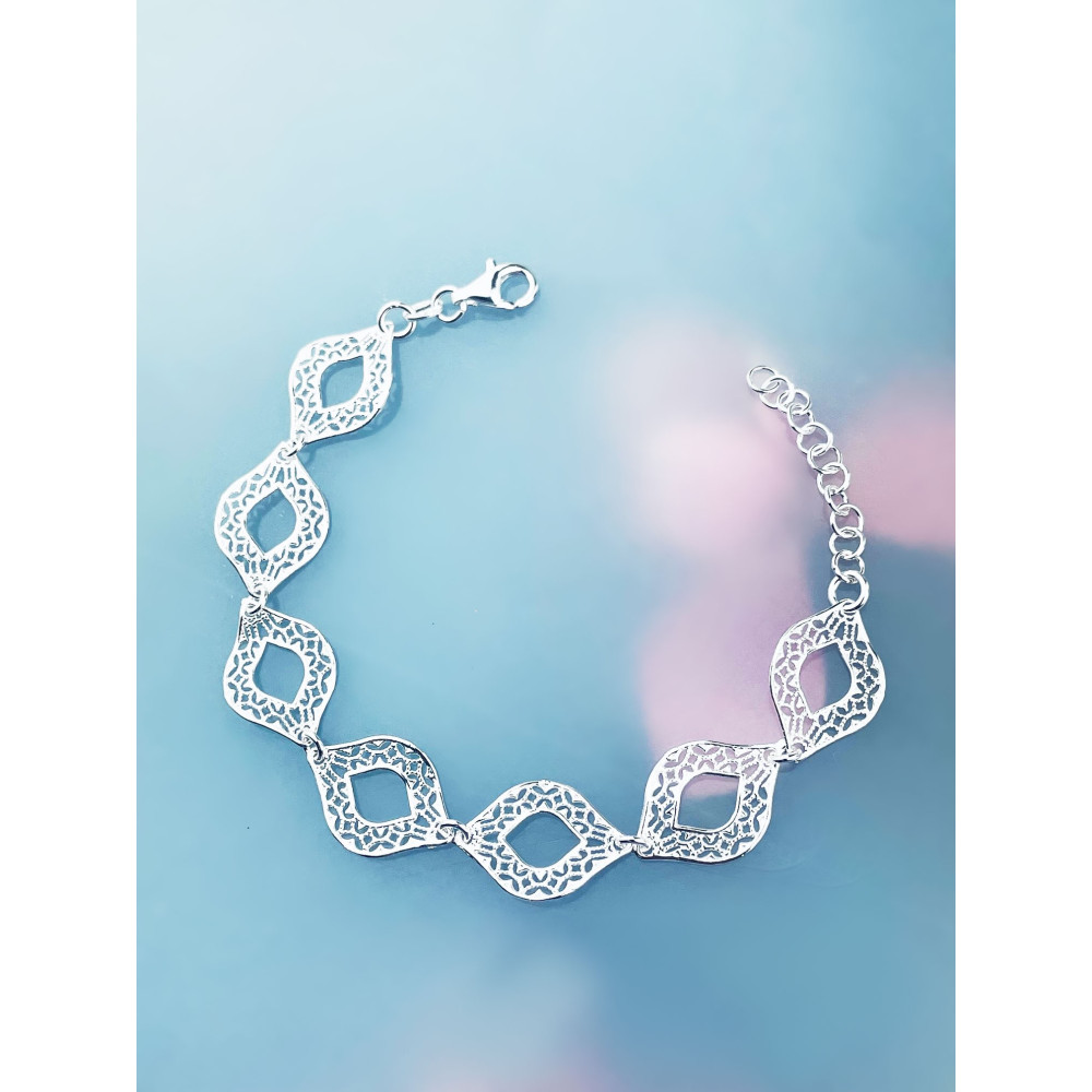 Złota bransoletka celebrytka serce nieskończoność