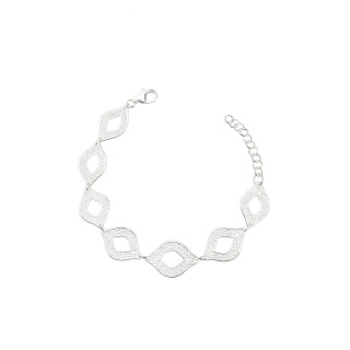 Silberarmband 925 filigran - ovale Durchbruch-Elemente