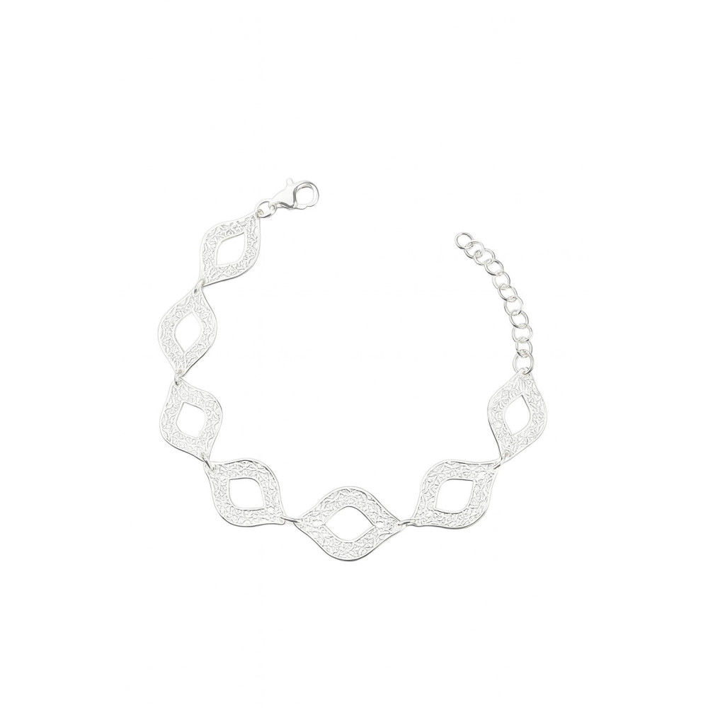 Silberarmband 925 filigran - ovale Durchbruch-Elemente
