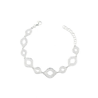 Silberarmband 925 filigran - ovale Durchbruch-Elemente