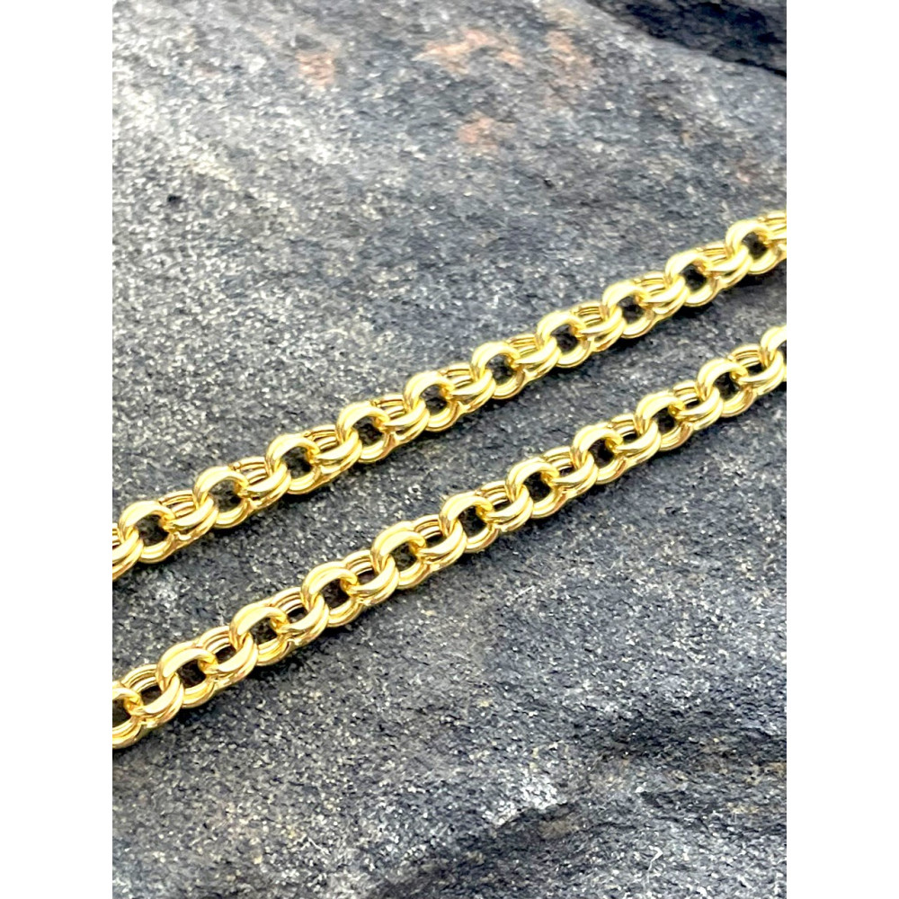 copy of Goldkette Panzerkette Halskette Collier Echt 585 Gold