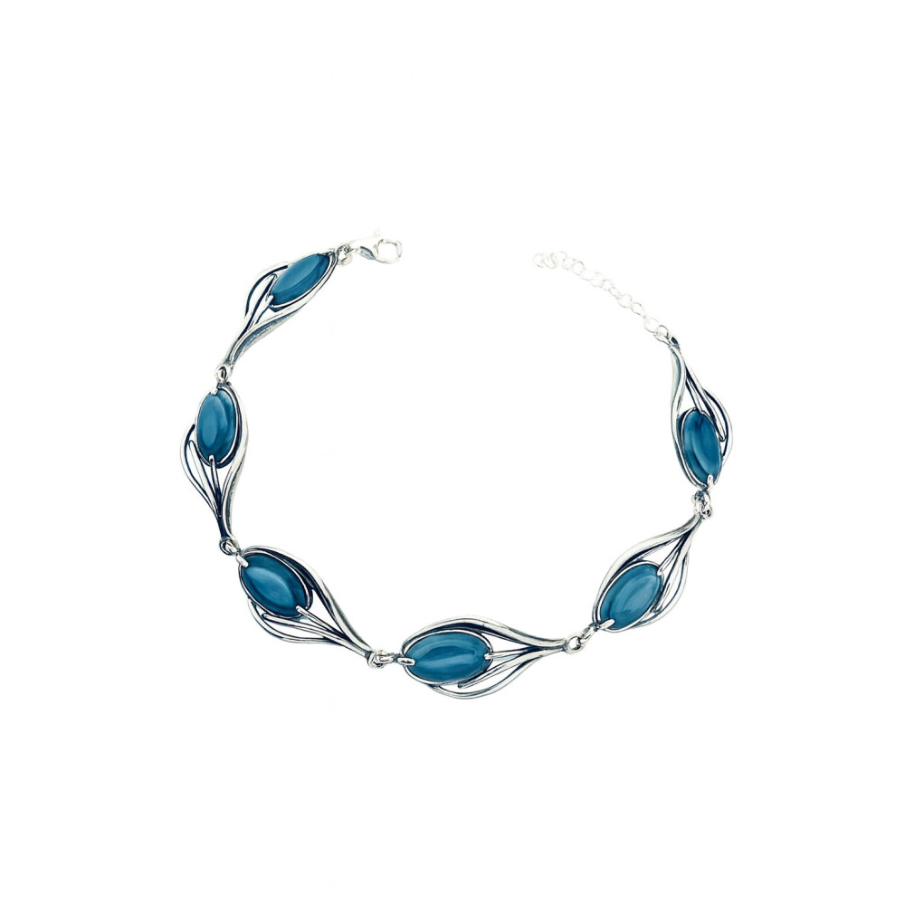 Silberarmband 925 mit Achat - elegantes Damen Armband im Designer-Look