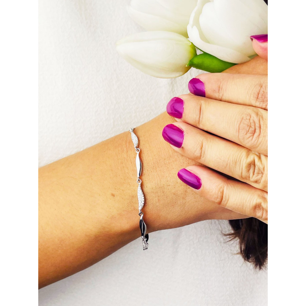 Złota bransoletka celebrytka serce nieskończoność