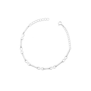 Silberarmband 925 für Frauen mit Zirkonia in Form eines Unendlichkeitssymbols