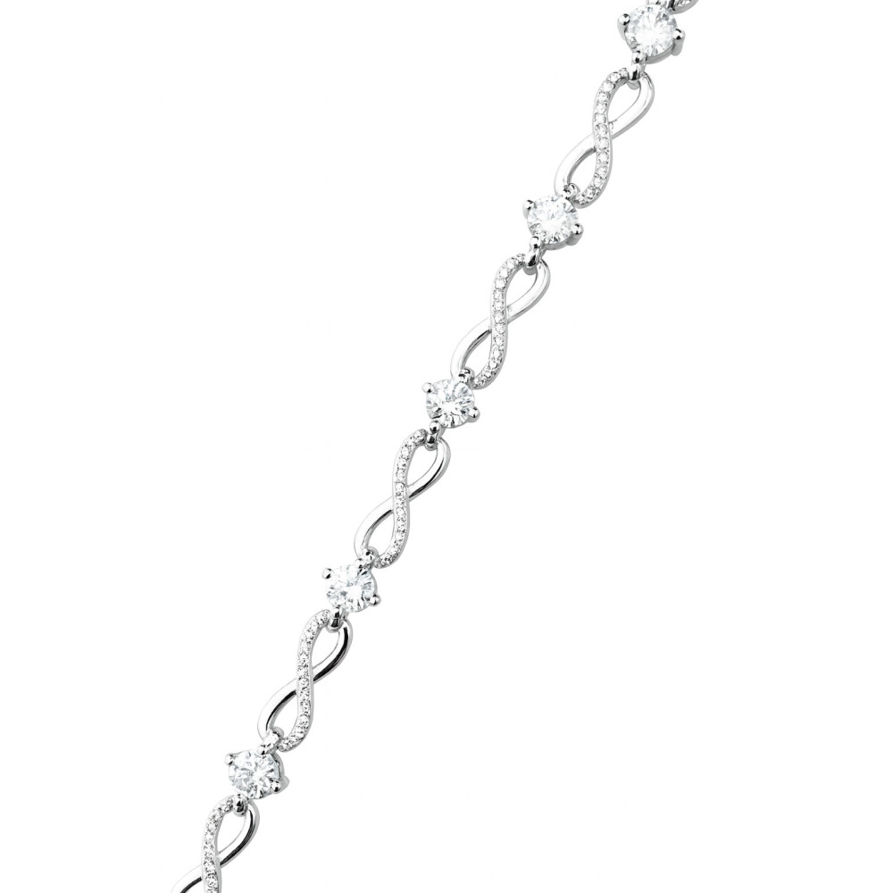 Silberarmband 925 für Frauen mit Zirkonia in Form eines Unendlichkeitssymbols