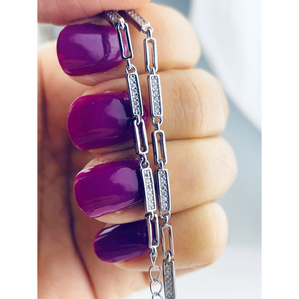 Silberarmband 925 für Frauen mit Zirkonia