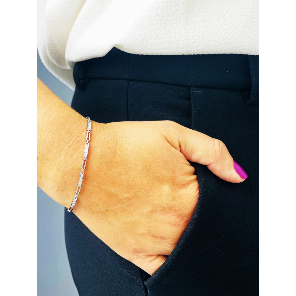 Silberarmband 925 für Frauen mit Zirkonia