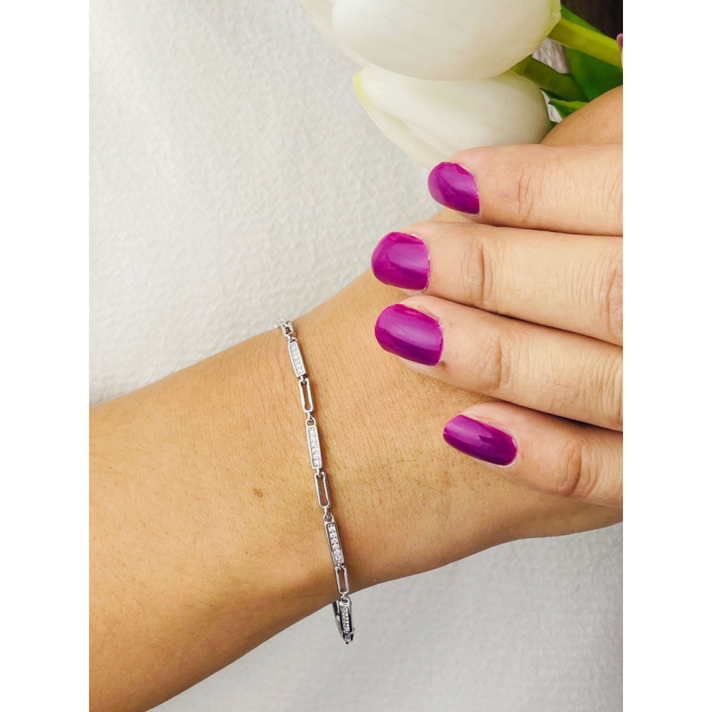 Silberarmband 925 für Frauen mit Zirkonia