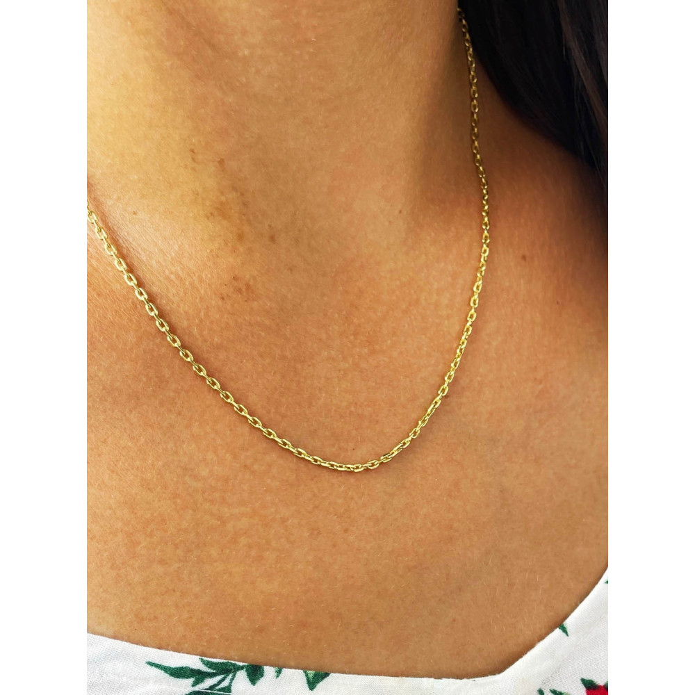 copy of Goldkette Panzerkette Halskette Collier Echt 585 Gold