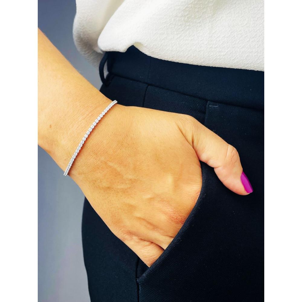 Silberarmband 925 für Frauen mit Zirkonia