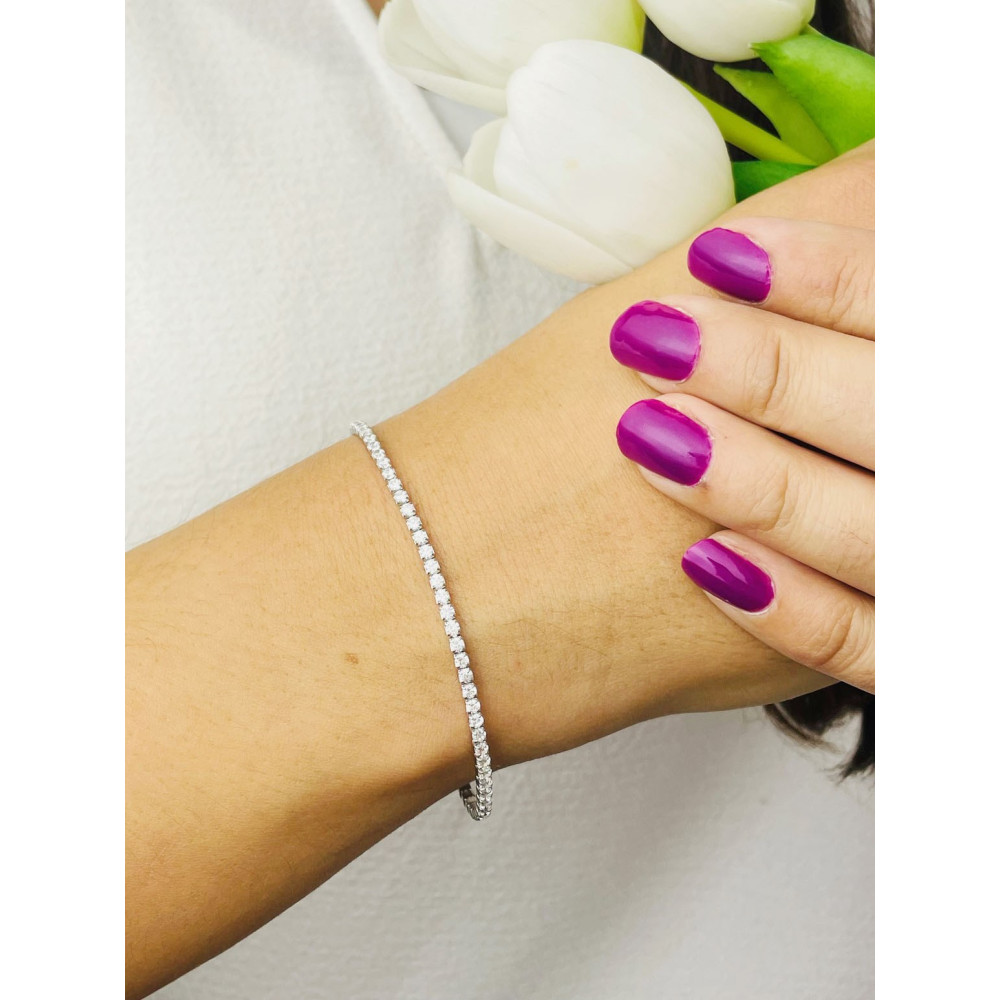 Silberarmband 925 für Frauen mit Zirkonia