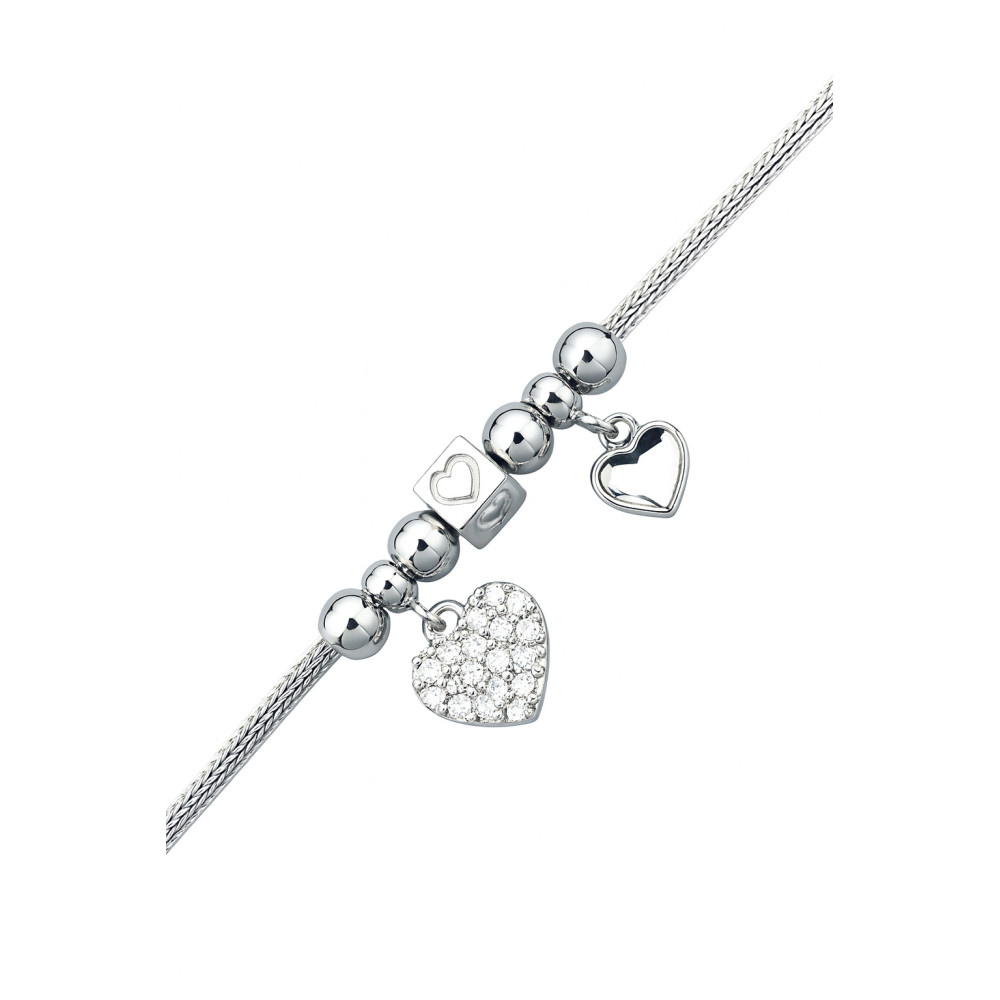 Silberarmband 925 mit Herz aus Zirkonia