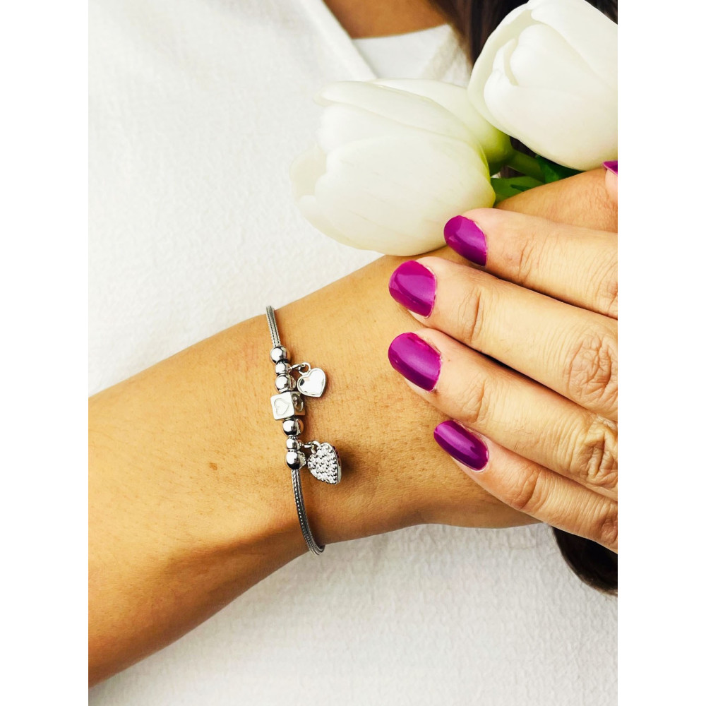 Silberarmband 925 mit Herz aus Zirkonia