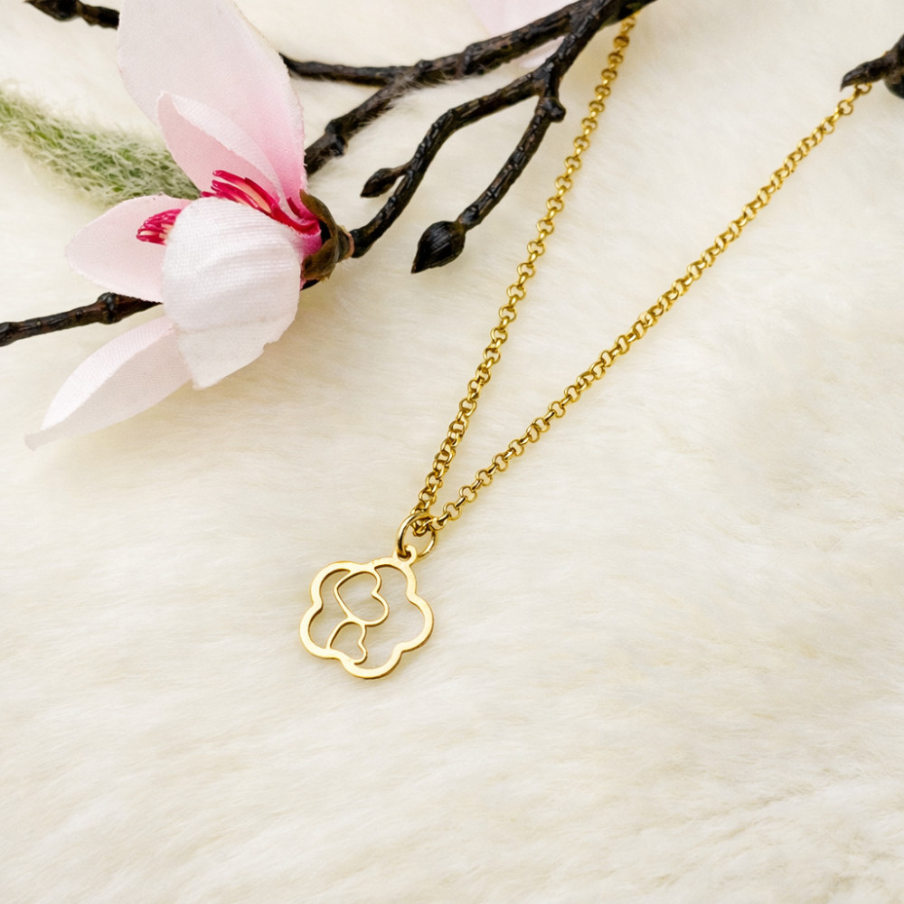 copy of Złoty wisiorek zawieszka rozeta ażurowa