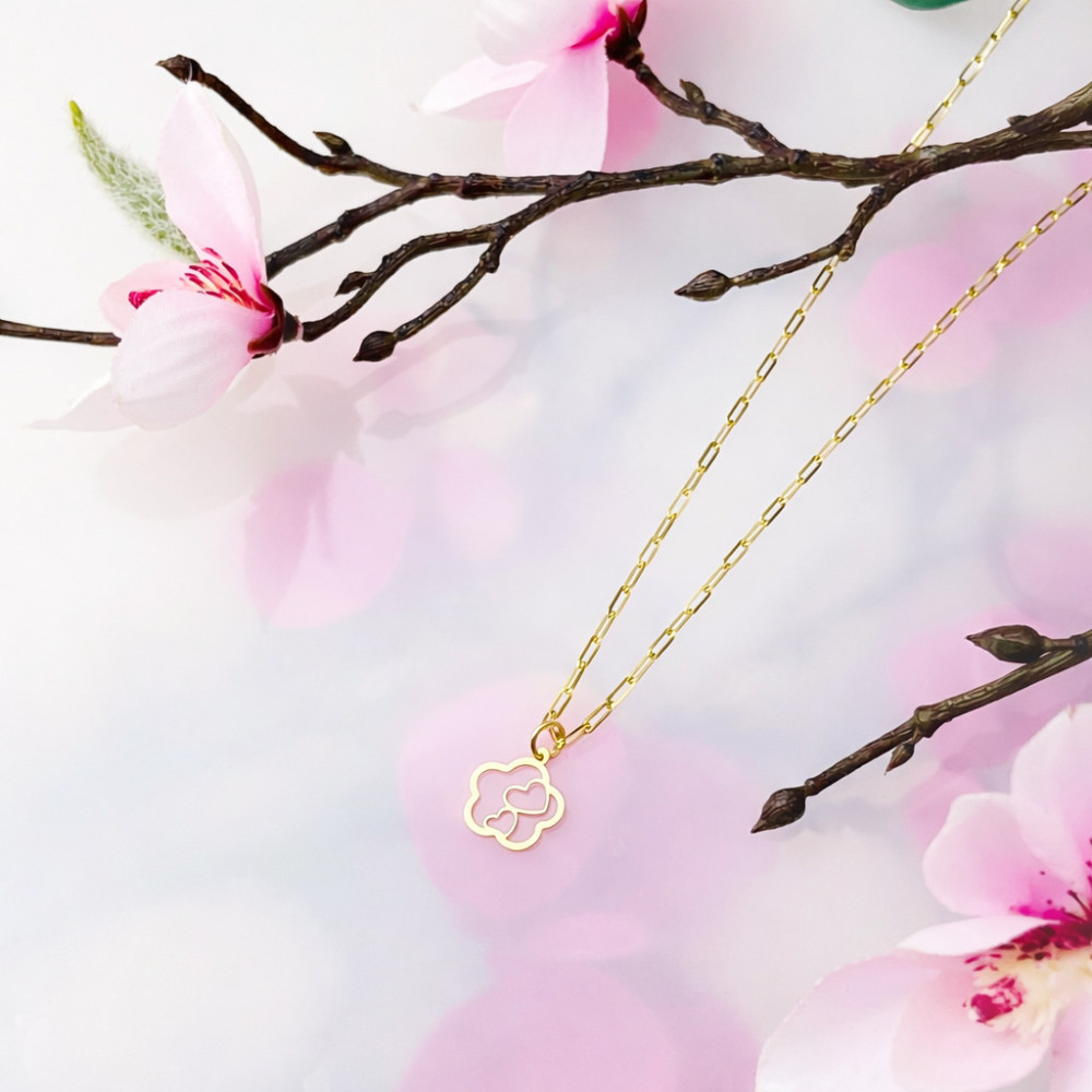 copy of Złoty wisiorek zawieszka rozeta ażurowa