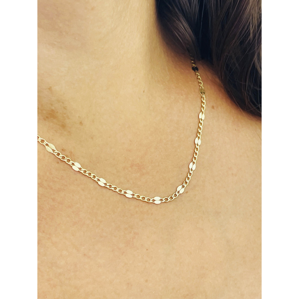 Goldkette Halskett Figaro Panzer Kette Collier