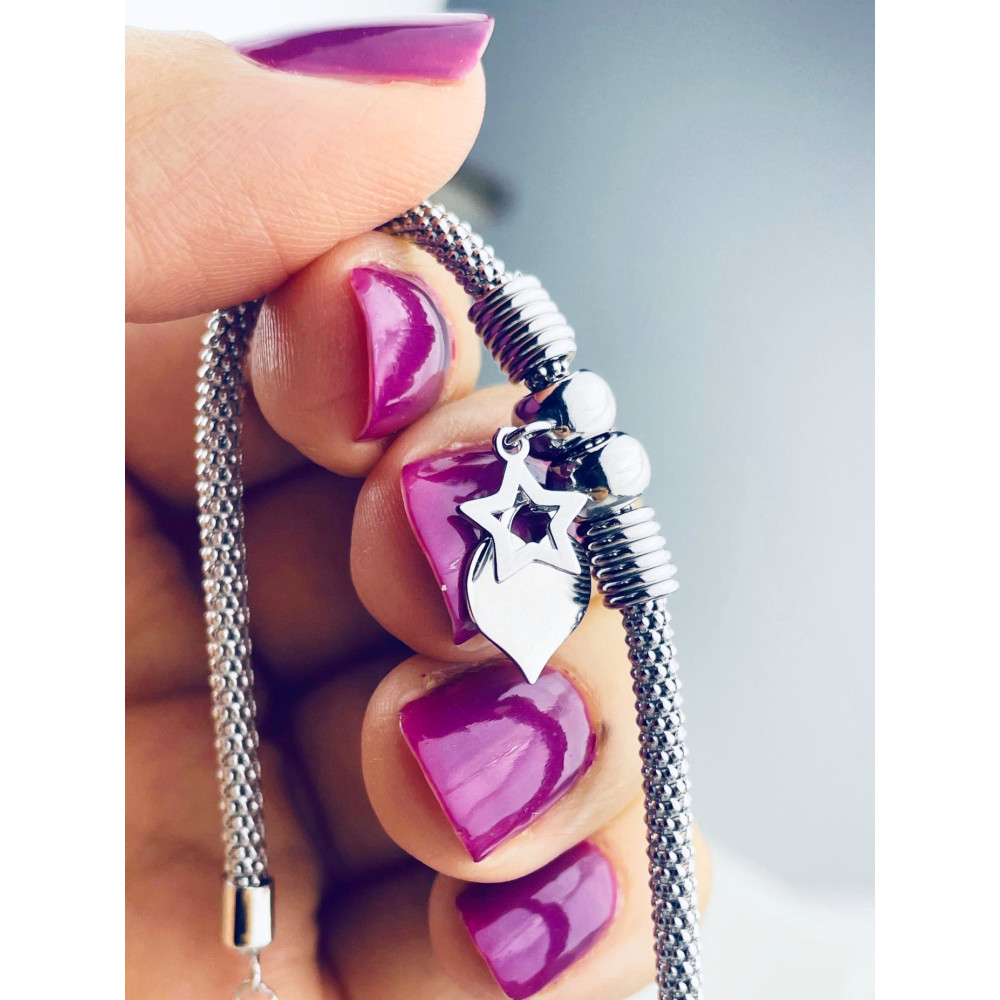 Złota bransoletka celebrytka serce nieskończoność