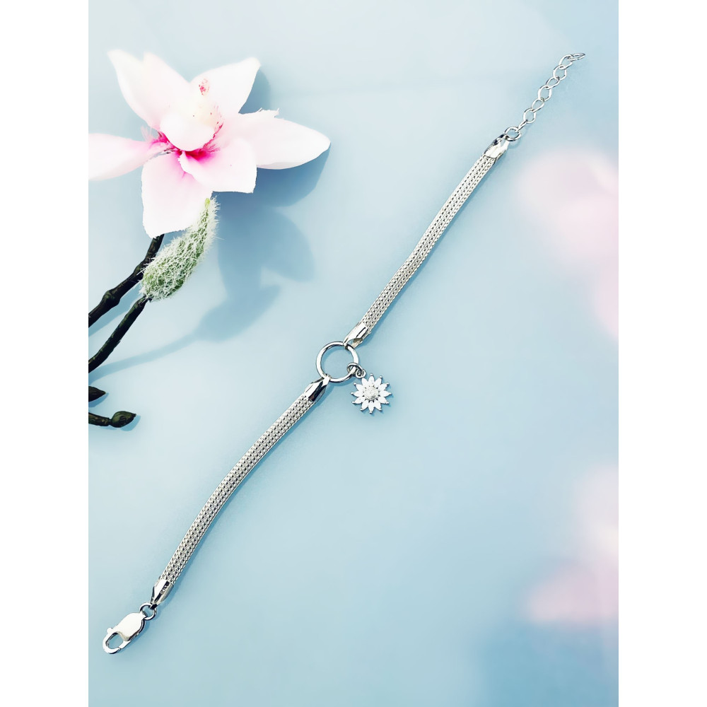 Złota bransoletka celebrytka serce nieskończoność