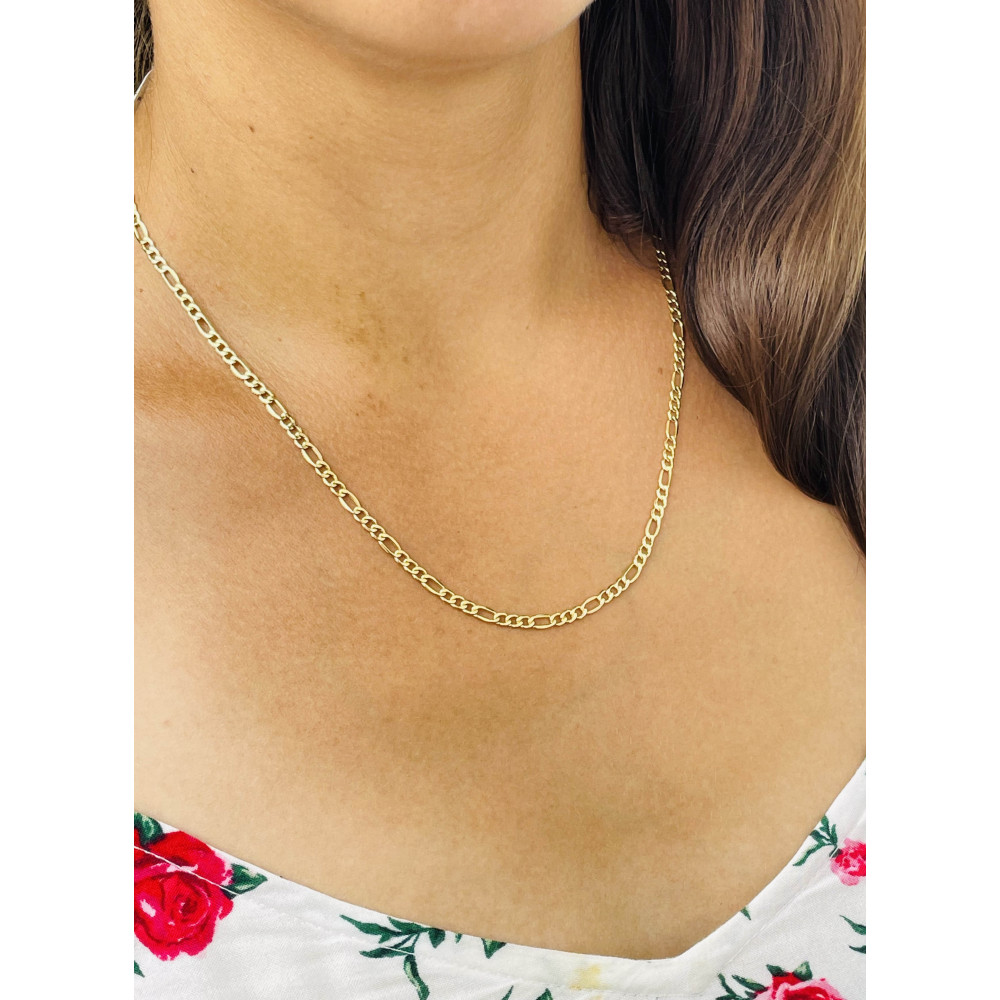 Goldkette Halskette Figarokette Figaro Kette Collier Gelbgold