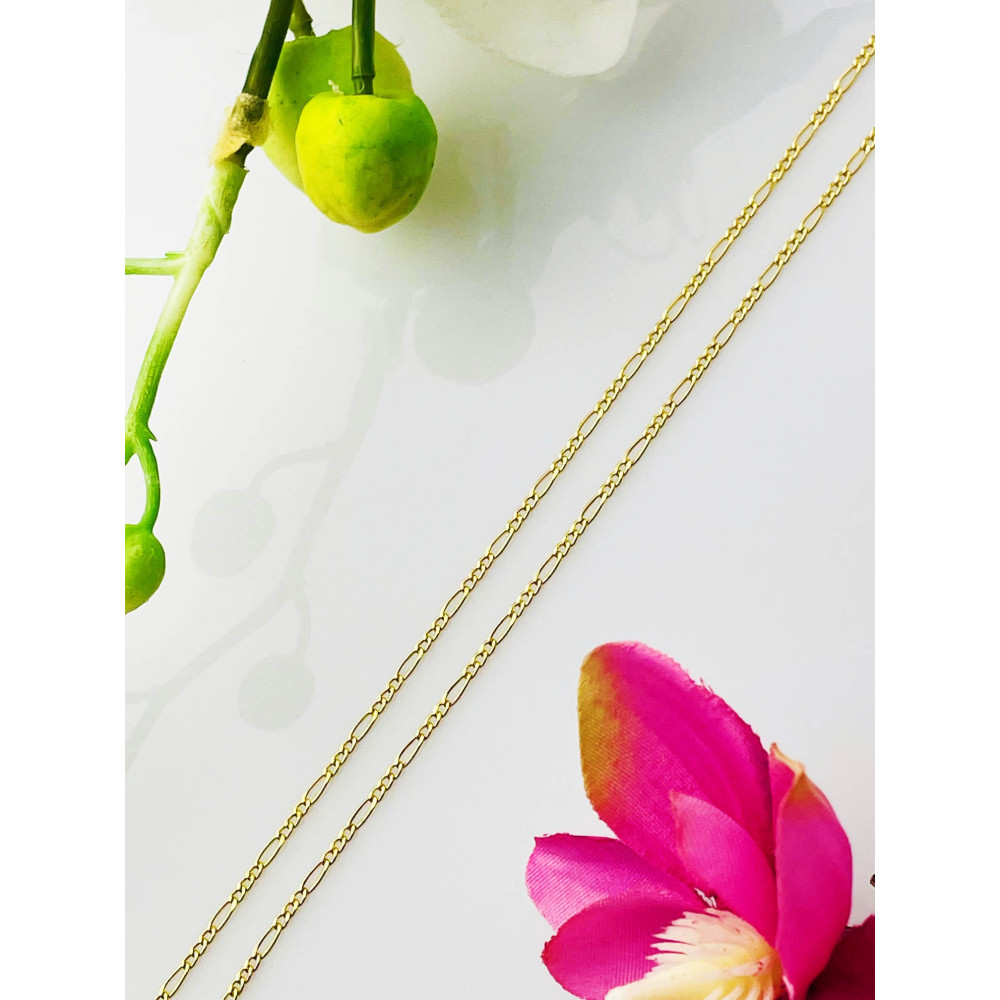 Goldkette Halskette Figarokette Figaro Kette Collier Gelbgold